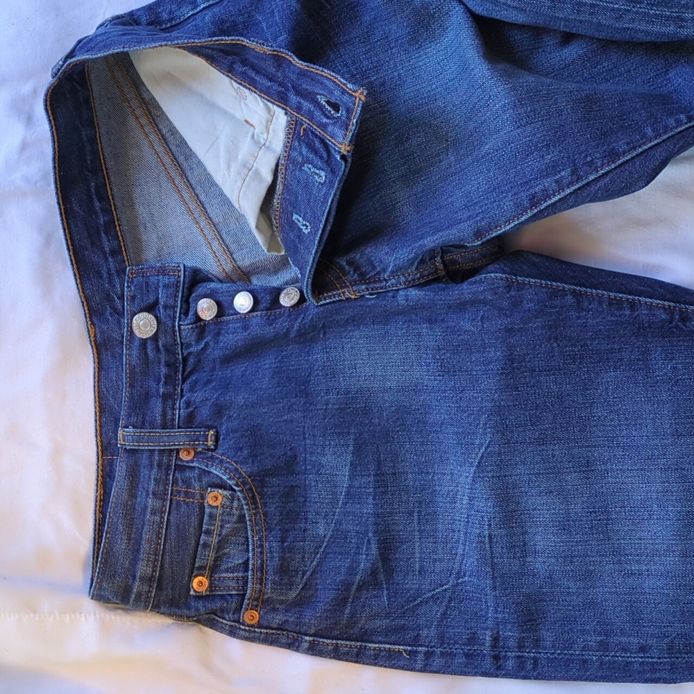Levi 501s 100% cotton jeans, W 25 L 32 - Picture 3 of 9